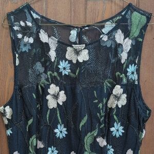 Adrianna Papell Navy and Silver Dress